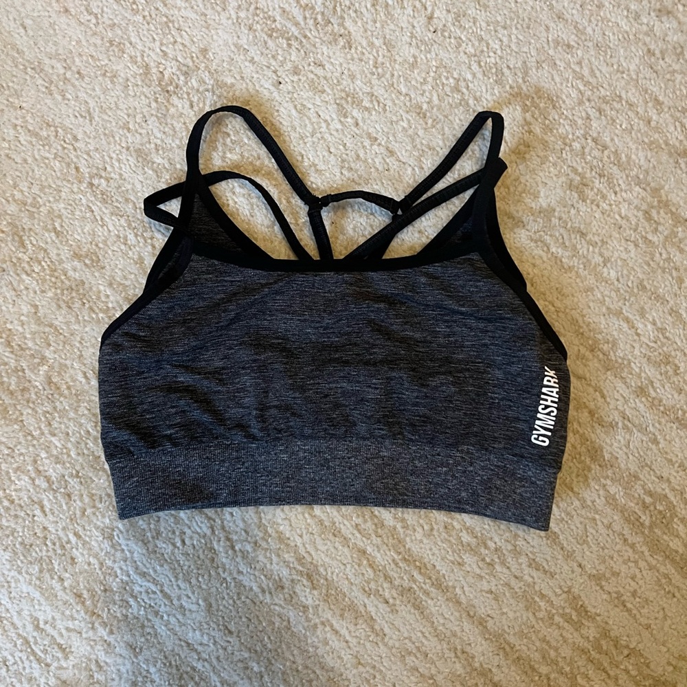 Gymshark Adapt Marl Seamless Sports Bra - Black